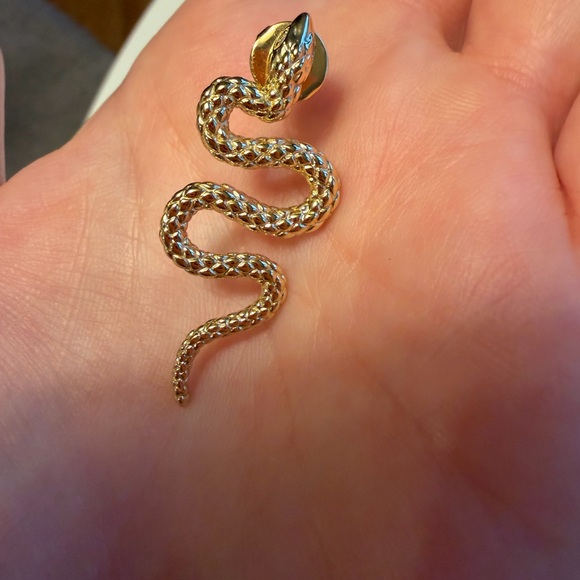 Ana Luisa “Sylvie” Gold Snake Earrings - Picture 3 of 6